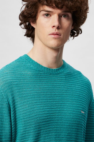 Pull en lin - Harmont & Blaine - Turquoise