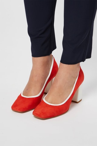Escarpins en nubuck - Harmont & Blaine - Blanc et rouge