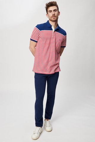 Polo - Harmont & Blaine Jeans - Blanc, rouge et bleu