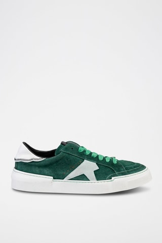 Sneakers en nubuck Gym M - Blanc, vert et gris