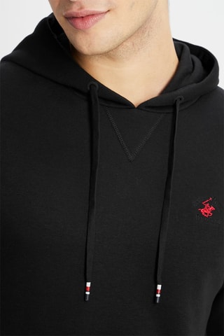 Sweat à capuche - Beverly Hills - Noir et rouge