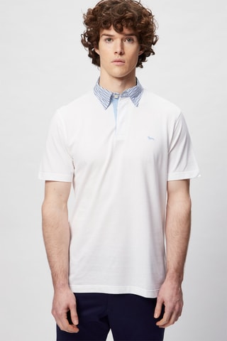 Polo - Harmont & Blaine - Blanc et bleu