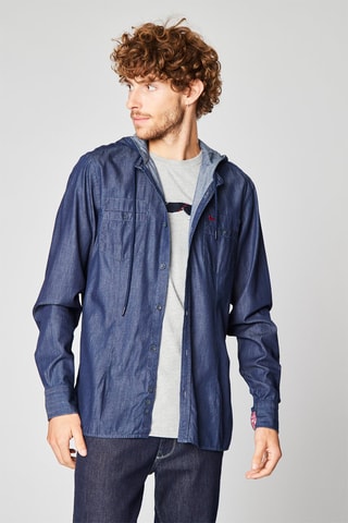 Surchemise en jean - Harmont & Blaine - Rouge et bleu