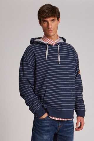 Sweat polaire à capuche - Bleu
