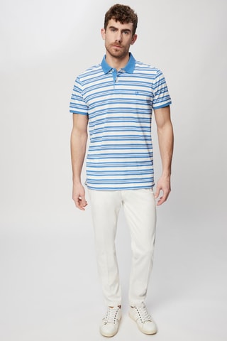 Polo - Harmont & Blaine Jeans - Blanc, bleu et gris