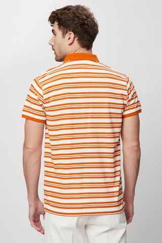 Polo - Harmont & Blaine Jeans - Blanc et orange