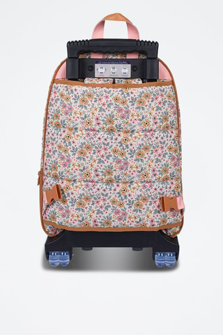 Sac à dos à roulettes Héloïse - Marron clair et rose