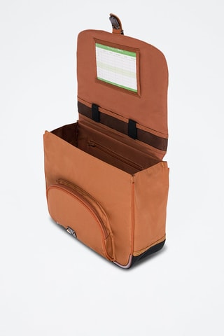Cartable Nils - Bleu cobalt et camel
