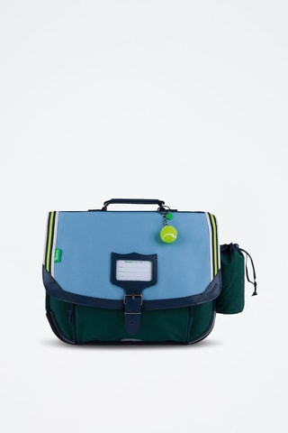 Cartable Valentin - Bleu et vert foncé