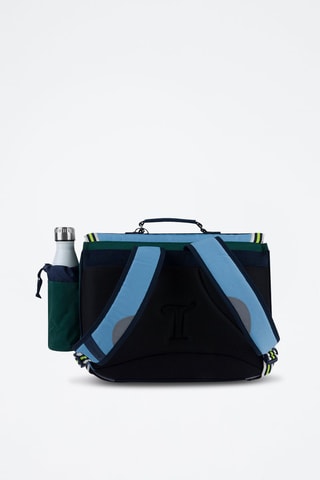 Cartable Valentin - Bleu et vert foncé