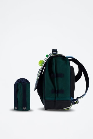 Cartable Valentin - Bleu et vert foncé