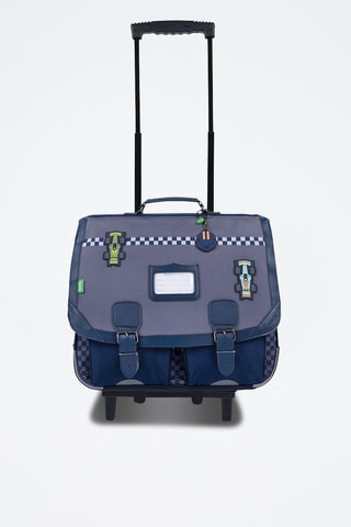 Cartable à roulettes Romain - Bleu marine