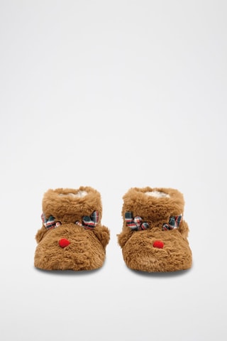 Chaussons fourrés - Camel - Obaïbi