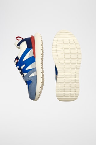 Baskets en croûte de cuir - Bleu