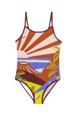 Maillot 1 pièce - Marron - Okaidi