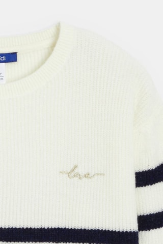 Pull - Blanc et bleu marine - Okaïdi
