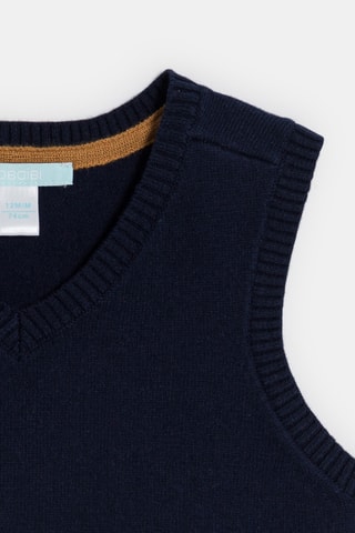Pull sans manches - Bleu marine