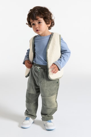 Gilet sans manches réversible - Vert olive