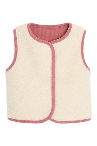 Gilet sans manches réversible - Vieux rose - Okaïdi