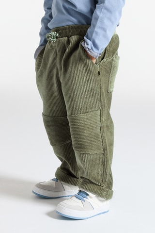 Pantalon en velours - Vert olive