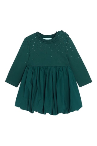 Robe bi-matière - Vert émeraude
