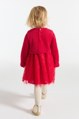 Robe bi-matière - Rouge