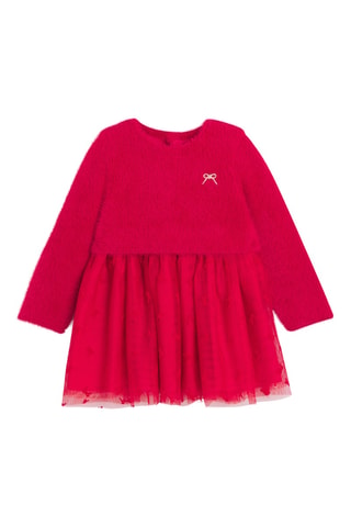 Robe bi-matière - Rouge