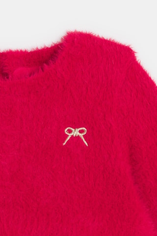 Robe bi-matière - Rouge