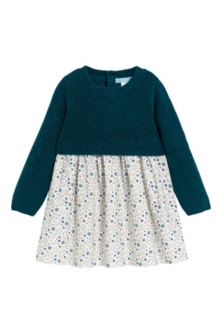 Robe trompe-l’œil - Vert et blanc - Obaïbi