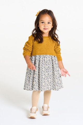 Robe trompe-l’œil - Jaune et blanc - Obaïbi