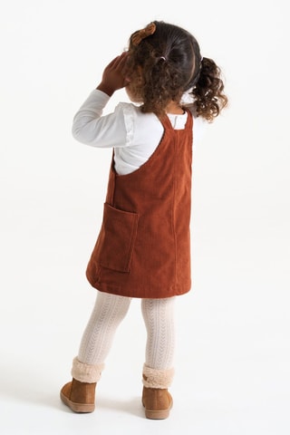 Robe-salopette en velours - Marron - Obaïbi