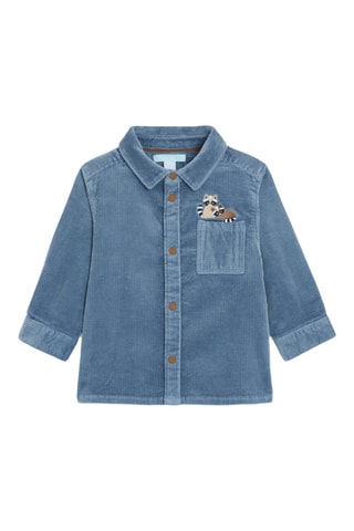 Surchemise en velours - Bleu marine