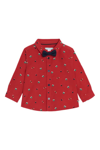 Chemise en velours - Rouge