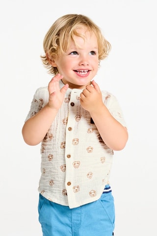 CHEMISE BEBE Garcon Imprime beige