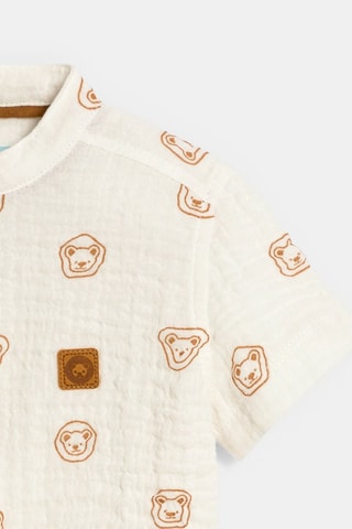 CHEMISE BEBE Garcon Imprime beige