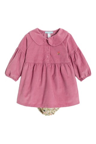 Body-robe en velours - Vieux rose