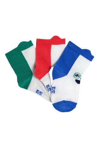 3 paires de chaussettes - Blanc et vert