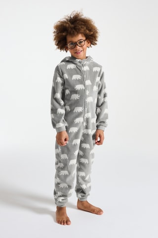 Combinaison de pyjama à capuche - Gris clair - Okaïdi
