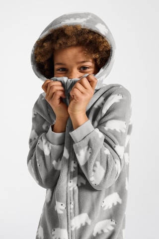 Combinaison de pyjama à capuche - Gris clair - Okaïdi