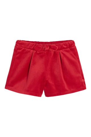 Short en velours - Rouge