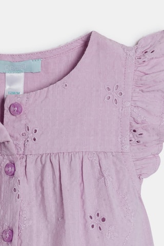 Combinaison en broderie anglaise - Mauve - Okaïdi