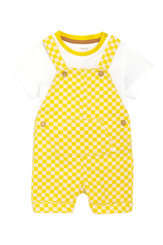 T-shirt et salopette - Jaune