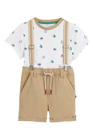 T-shirt et short - Beige