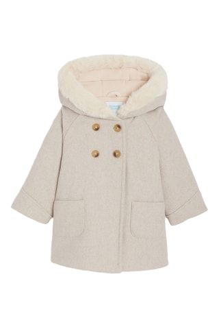 Manteau à capuche - Beige chiné - Okaïdi