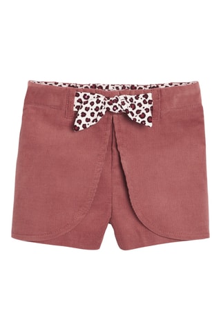 Jupe-short en velours - Rose