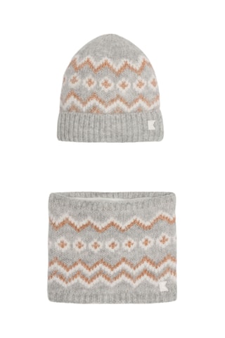 Bonnet et snood - Beige chiné - Okaïdi