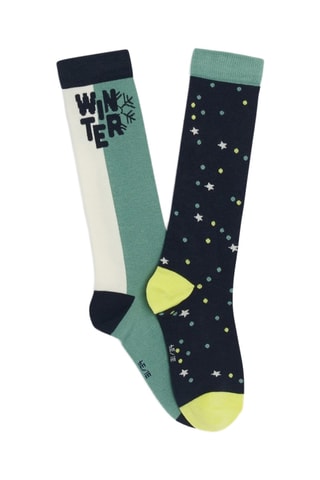 2 paires de chaussettes - Bleu nuit - Okaïdi