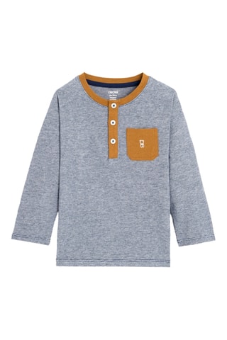 T-shirt - Bleu foncé chiné - Obaibi