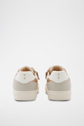 Baskets en croûte de cuir - Doré et blanc - Okaidi