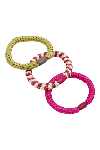 3 élastiques à cheveux - Fuchsia et moutarde - Okaidi